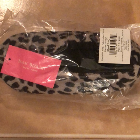 NWT ISAAC MIZRAHI Leopard Print Slippers - Picture 1 of 5